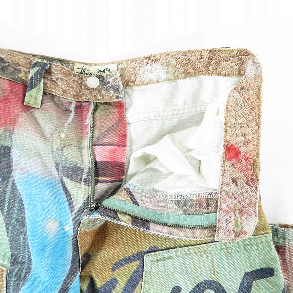 実際に弊社で買取させて頂いたSTUSSY/ステューシー 23AW Alfonso Canvas Work Pant ダブルニー ワークパンツ/28の画像 5枚目