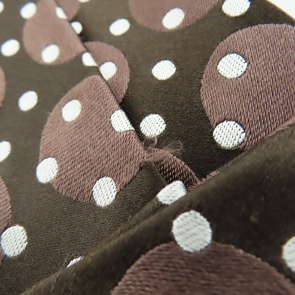 実際に弊社で買取させて頂いたPaul Smith/ポールスミス シルク100% ドット柄 ブラウン ネクタイの画像 6枚目