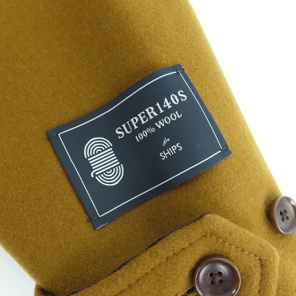 実際に弊社で買取させて頂いたSHIPS/シップス SUPER140'S ウール コート/Lの画像 4枚目