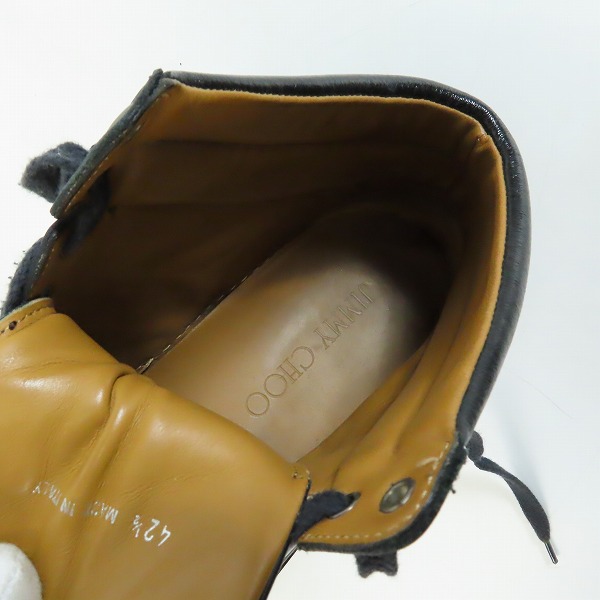 実際に弊社で買取させて頂いたJIMMY CHOO/ジミーチュウ スタースタッズ ハイカットスニーカー/42.5の画像 4枚目