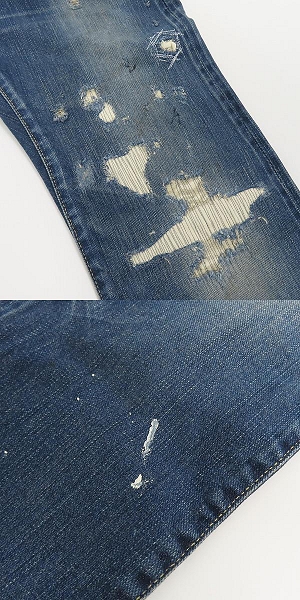 実際に弊社で買取させて頂いた【未使用】HYSTERIC GLAMOUR/ヒステリックグラマー PR加工 スタッズ付 ダメージ加工 デニムパンツ 0224AP05 28の画像 8枚目