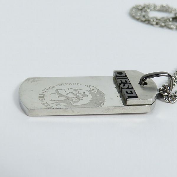 実際に弊社で買取させて頂いたDIESEL/ディーゼル ロゴプレート ドッグタグ シルバーカラー ペンダント/ネックレスの画像 3枚目