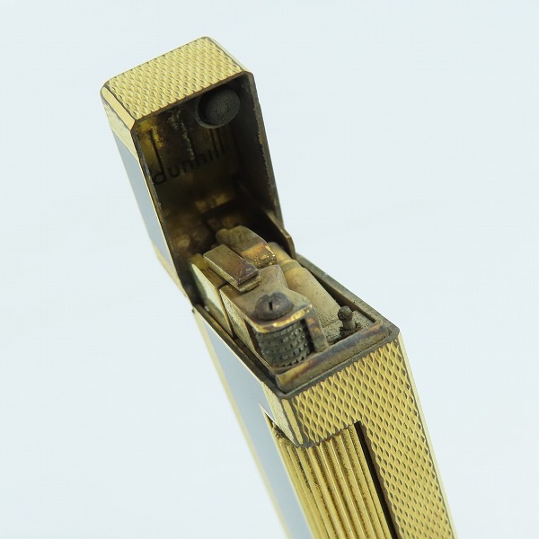 実際に弊社で買取させて頂いたdunhill/ダンヒル サイドローラー ガスライター ゴールド ブラックの画像 6枚目