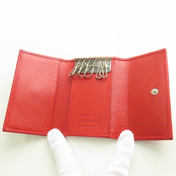 実際に弊社で買取させて頂いたBVLGARI/ブルガリ 6連キーケース レッドの画像 2枚目