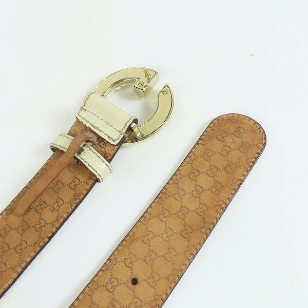 イタリア製【超美品】☆GUCCI　グッチ：バックル　レザーベルト　85-34 楽天市場】GUCCI グッチ インターロッキングG バックルベルト