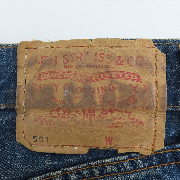 実際に弊社で買取させて頂いたLEVI'S/リーバイス 501 ボタン裏刻印4 70s ボタンフライ 足長R デニムパンツの画像 2枚目