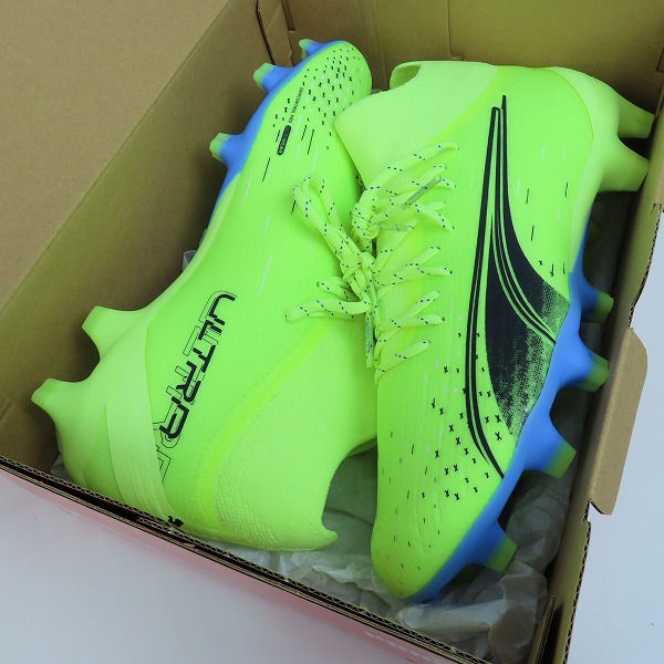 実際に弊社で買取させて頂いたPUMA/プーマ ウルトラプロ FG/AG サッカー用 スパイク グリーン系 106931-01 25の画像 6枚目