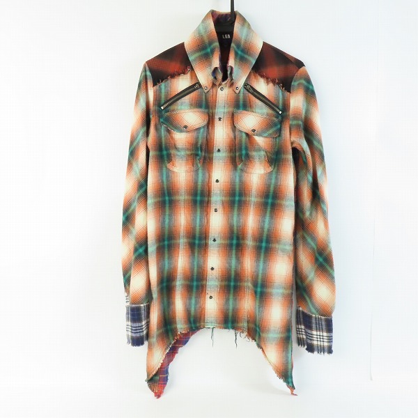 実際に弊社で買取させて頂いたL.G.B./ルグランブルー スナップボタン チェックシャツ Shirt-G/TIPI/M 27059/1