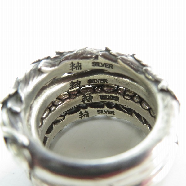 実際に弊社で買取させて頂いた【ギャラ付】Bloody Mary/ブラッディマリー mixture/ミクスチャー 4連リング/15号の画像 6枚目