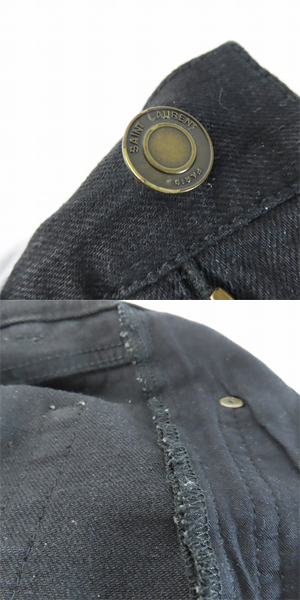 実際に弊社で買取させて頂いた【JPタグ】SAINT LAURENT PARIS/サンローランパリ 17AW ニーリペアデザイン スキニーデニムパンツ 470340/27の画像 8枚目