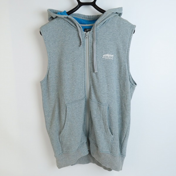 実際に弊社で買取させて頂いたSTUSSY/ステューシー ジップアップ ノースリーブ パーカー /Lの画像 0枚目