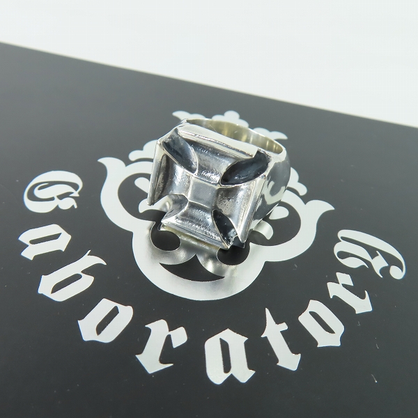 実際に弊社で買取させて頂いた【ギャラ/クロス付き】Gaboratory/ガボラトリー ガボール Iron Cross Ring/アイアンクロスリング 19.5号