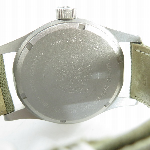 実際に弊社で買取させて頂いたHAMILTON/ハミルトン WILD TURKEY カーキ メカニカル 手巻き 腕時計/ウォッチ 000095の画像 3枚目