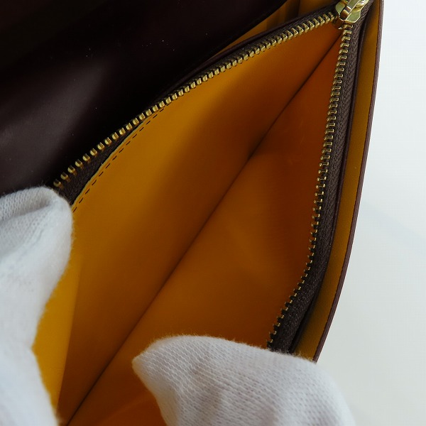 実際に弊社で買取させて頂いたGANZO/ガンゾ SHELL CORDOVAN 2/シェルコードバン2 ファスナー小銭入れ付き長財布 バーガンディの画像 4枚目