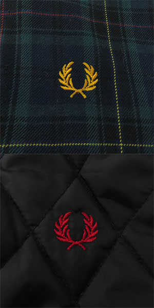 実際に弊社で買取させて頂いたFRED PERRY/フレッドペリー キルティング リバーシブル ジップアップジャケット/Lの画像 7枚目