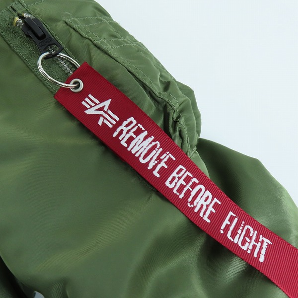 実際に弊社で買取させて頂いたALPHA INDUSTRIES/アルファインダストリーズ リバーシブル TIGHT MA-1/フライトジャケット 20004-403 Lの画像 9枚目