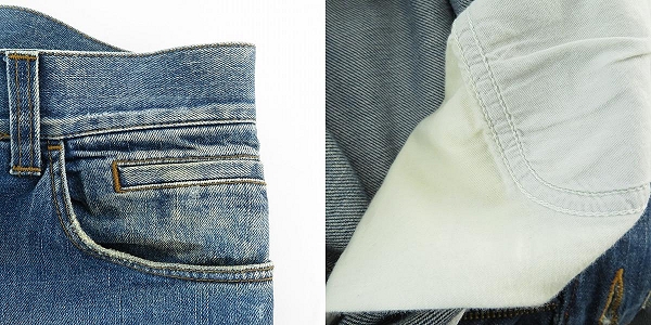 実際に弊社で買取させて頂いたDOLCE&GABBANA/ドルチェ&ガッバーナ デニムパンツ /クラッシュ加工 バックロゴプレート G4Y0TD G8D02/46の画像 9枚目