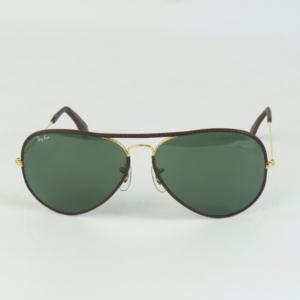 実際に弊社で買取させて頂いたRay-Ban/レイバン B&L/ボシュロム製 レザー巻き サングラス アイウェアの画像 1枚目