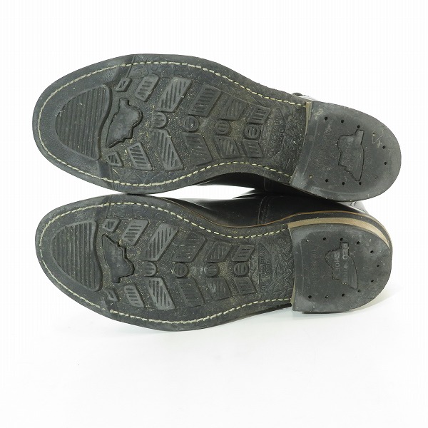 実際に弊社で買取させて頂いたRED WING/レッドウィング ショート エンジニアブーツ スチールトゥ ブラック 2976/11Dの画像 2枚目