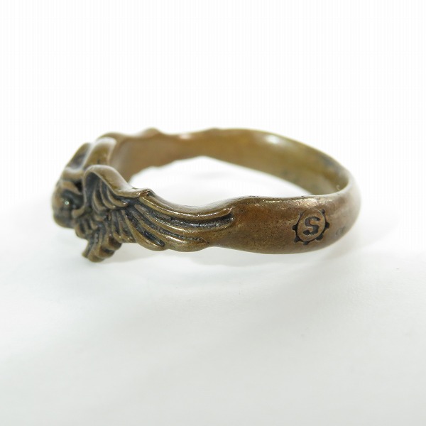 実際に弊社で買取させて頂いた【ギャラ付き】STARLINGEAR/スターリンギア Copper/銅 カッパー コッパー フライングスカルリング 23の画像 2枚目