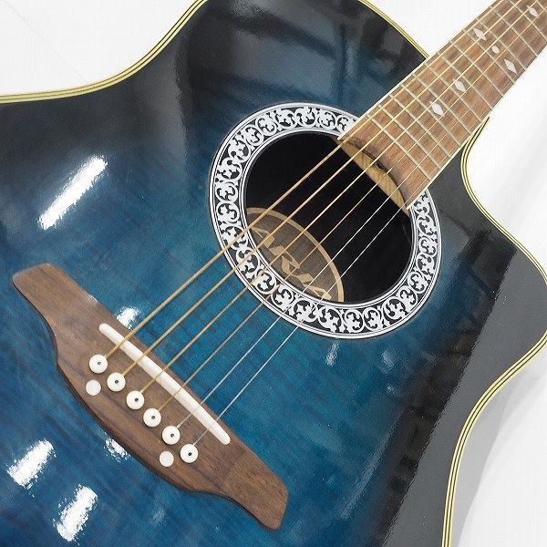 実際に弊社で買取させて頂いた★Aria/アリア AMB-35 BLS エレアコ/アコースティックギター/アコギ ソフトケース付の画像 5枚目