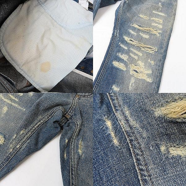 実際に弊社で買取させて頂いたDOLCE&GABBANA/ドルチェ＆ガッバーナ/ドルガバ クラッシュ ダメージ加工 デニムパンツ G6LBLD/48の画像 9枚目