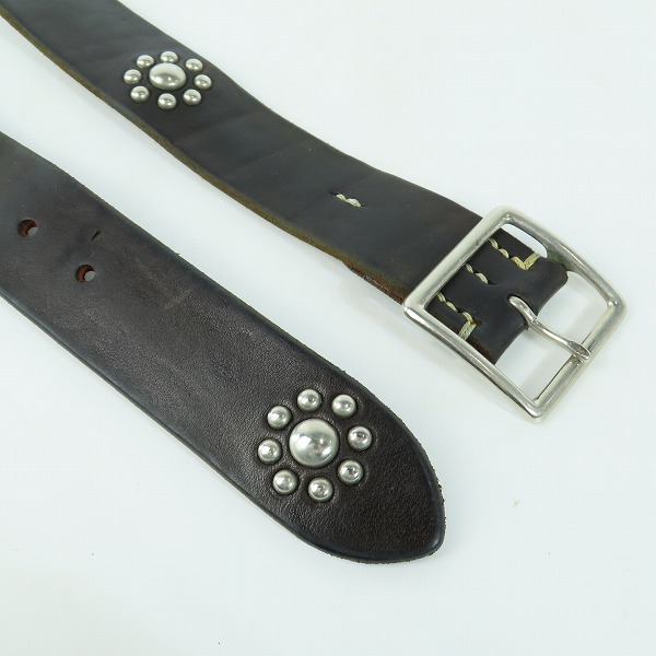 実際に弊社で買取させて頂いたVINTAGE WORKS/ヴィンテージ ワークス スタッズ レザーベルト DH5697/35/89の画像 1枚目
