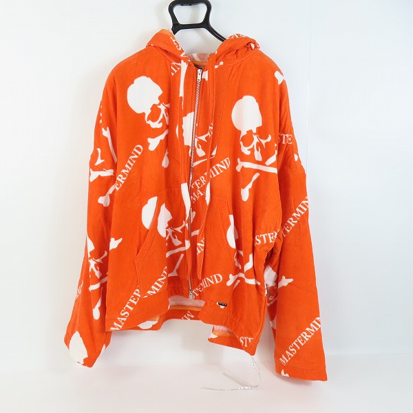 実際に弊社で買取させて頂いたMASTERMIND WORLD/マスターマインドワールド スカル ジップアップパーカー MW21S06-BL003-004/M