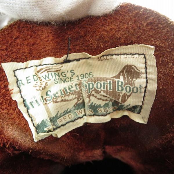 実際に弊社で買取させて頂いたRED WING/レッドウィング 四角犬タグ アイリッシュセッター モックトゥ ブーツ 8875/10の画像 5枚目