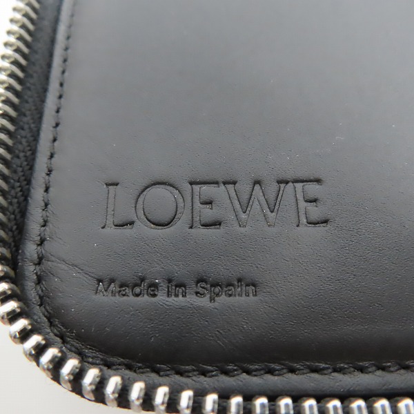 実際に弊社で買取させて頂いたLOEWE/ロエベ アナグラム レザー BRAND OPEN WALLETラウンドジップ オープンウォレット 長財布 106.54AU46の画像 5枚目