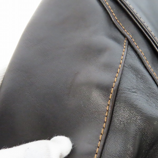 実際に弊社で買取させて頂いたTHE FLAT HEAD/フラットヘッド 馬革/ホースハイド Dポケット ダブルライダースジャケット/36の画像 9枚目