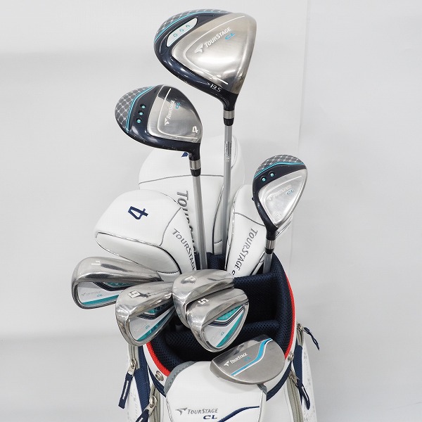 実際に弊社で買取させて頂いたブリヂストン TOURSTAGE/ツアーステージ CL レディースクラブ ハーフ 8本セット FLEX：L キャディバッグ付