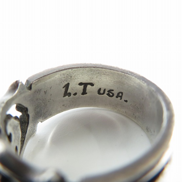 実際に弊社で買取させて頂いた【ギャラ付】LEATHERS AND TREASURES/レザーズ＆トレジャーズ スクロール ケルティックヴァイン  スモールストーンリング/22号の画像 6枚目