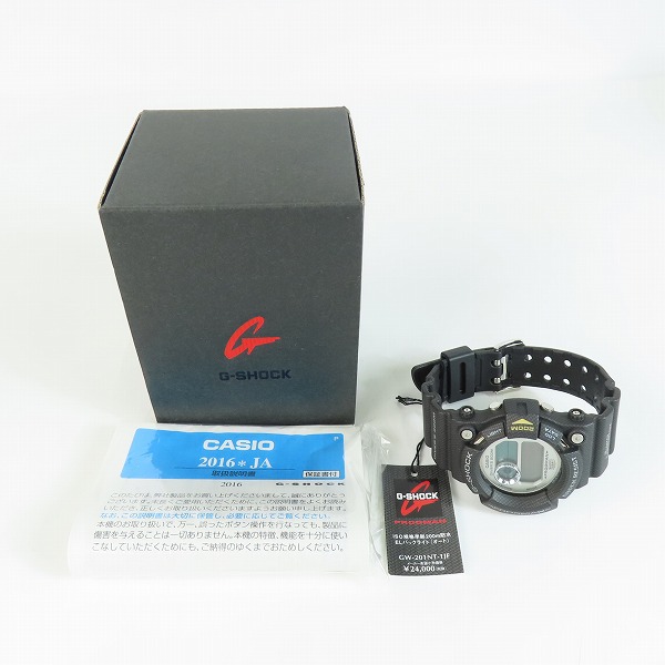 実際に弊社で買取させて頂いたG-SHOCK/G-ショック FROGMAN/フロッグマン カーボンファイバー柄 GW-201NT-1JF【動作未確認】の画像 5枚目