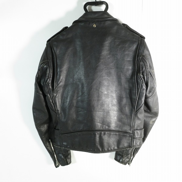 実際に弊社で買取させて頂いたSchott/ショット バイカータグ後期 618 レザー ダブルライダースジャケット /38の画像 1枚目