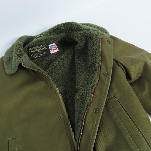 実際に弊社で買取させて頂いたSchott/ショット N-1 デッキジャケット フライトジャケット 裏地ボア M63120 38の画像 4枚目