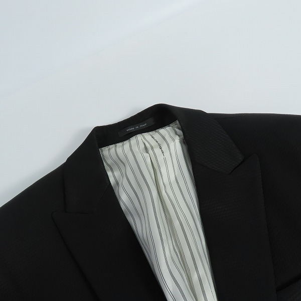 実際に弊社で買取させて頂いた【JPタグ】EMPORIO ARMANI/エンポリオアルマーニ 総柄 1Bテーラードジャケット ブラック/48の画像 6枚目