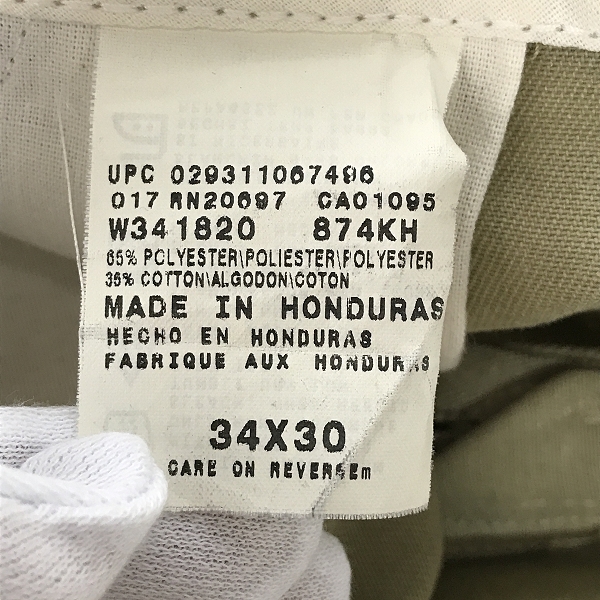 実際に弊社で買取させて頂いたDickies/ディッキーズ ワークパンツ/チノパン ワークパンツ カーキ 874KH 34X30の画像 3枚目