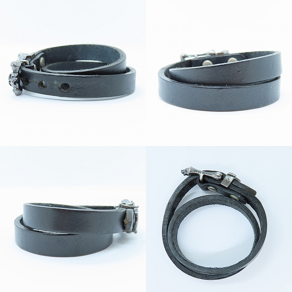 実際に弊社で買取させて頂いたDEAL DESIGN/ディールデザイン レザーブレスレット スカルハンガー 391508の画像 2枚目