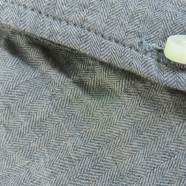 実際に弊社で買取させて頂いたL.G.B./ルグランブルー シワ加工 ボタンダウン スリムシャツ グレー/1の画像 8枚目