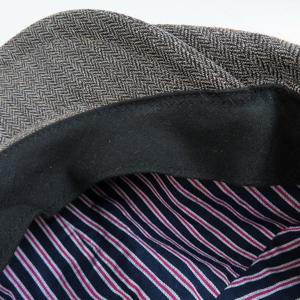 実際に弊社で買取させて頂いたCA4LA/カシラ ハンチング帽子 日本製 グレー系の画像 8枚目