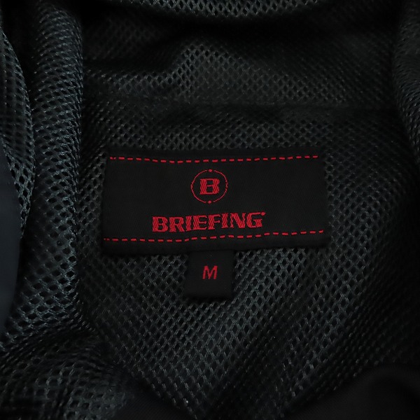 実際に弊社で買取させて頂いた【未使用】BRIEFING GOLF/ブリーフィング MS WIND HOODIE/ウインドフーディ パーカー ブラック BRG223M19/Mの画像 2枚目