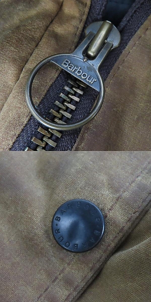 実際に弊社で買取させて頂いたBARBOUR/バブアー L65 NEW MARKET JK オイルド コーティング ジャケット/14の画像 9枚目