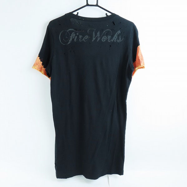 実際に弊社で買取させて頂いたLGB/ルグランブルー FIRE WORKS ダメージ加工 Tシャツ M 004FFW/2の画像 1枚目