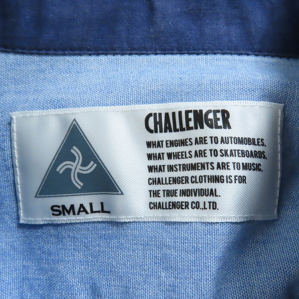 実際に弊社で買取させて頂いたCHALLENGER/チャレンジャー ドットデザイン シャンブレー シャツ CLG-SH010-013/Sの画像 2枚目