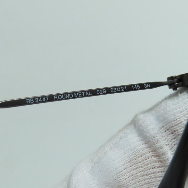 実際に弊社で買取させて頂いたRay-Ban/レイバン ROUND METAL/ラウンドメタル サングラス RB3447/029の画像 6枚目