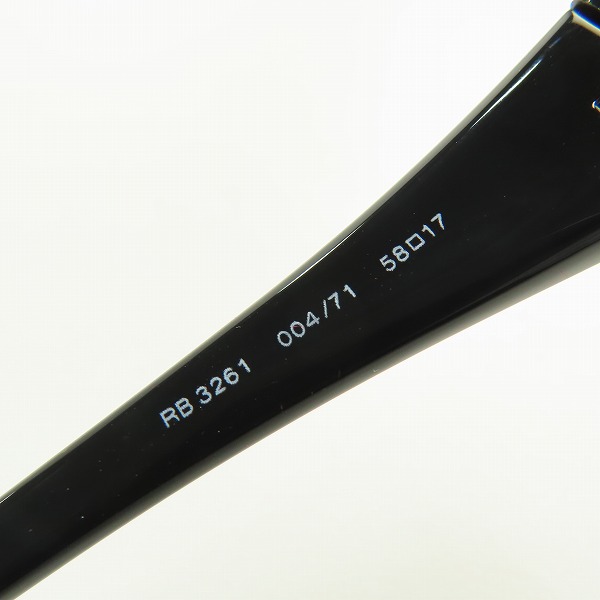 実際に弊社で買取させて頂いたRay-Ban/レイバン/サングラス/アイウェア ブラック/RB3261 の画像 7枚目