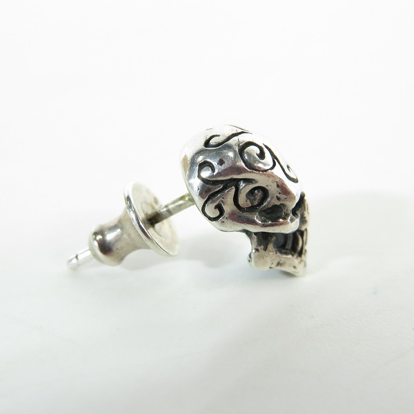 実際に弊社で買取させて頂いたCRAZY PIG DESIGNS/クレイジーピッグ トライバルスカル スタッドピアスの画像 3枚目