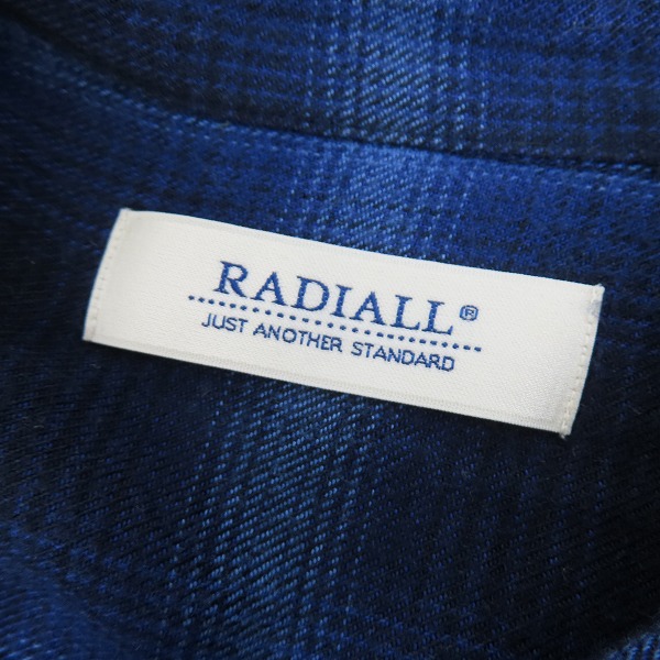 実際に弊社で買取させて頂いたRADIALL/ラディアル 23SS EASY OPEN COLLARED SHIRT L/S/ネルシャツ rad-23ss-sh003/XLの画像 2枚目