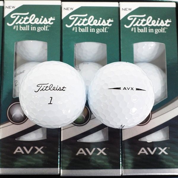 実際に弊社で買取させて頂いた 【未使用】Titleist/タイトリスト AVX ゴルフボール ホワイト 1ダース の画像 1枚目